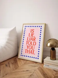[UNFRAMED POSTER] Heated Rivalry Quote Print, Is Lie Liar Told You That Poster, Shane Hollander, Ilya Rozanov, Heated Rivalry Wall Art, Booktok Hockey Smut