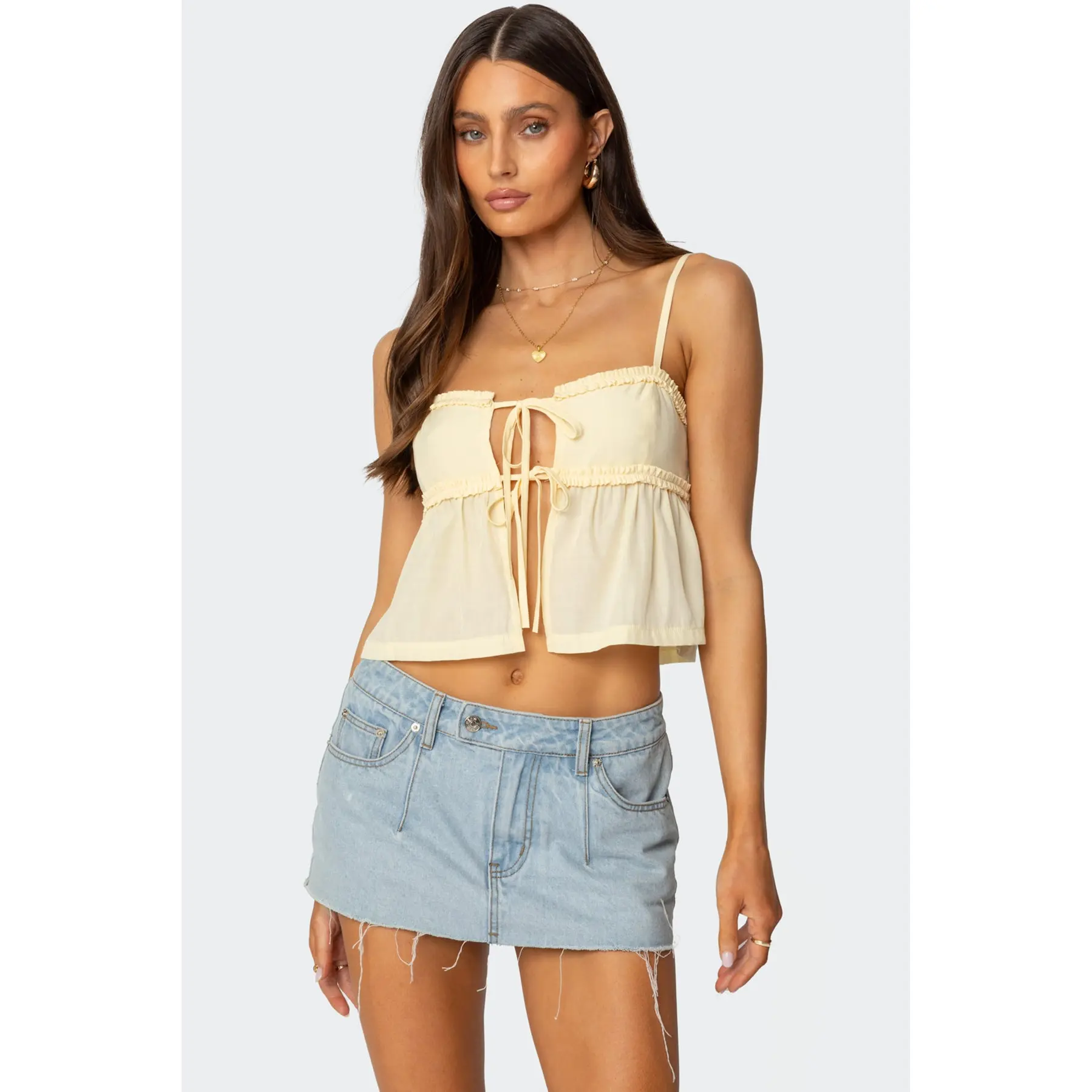 Loula Tie Front Tank Top