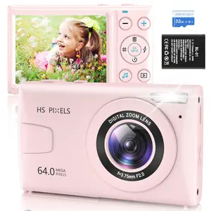 4K HD 64mp Digital Camera, 2.4 LCD Screen, 18x Zoom Lens, 8 Filters, Mp3 Function, 32GB Memory Card, Kids Gift, Travel Photography, Portable Travel Camera, High Definition Camera