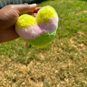 Heart Safety Keychain: Green, Yellow, Purple woman key chain trendy keychain