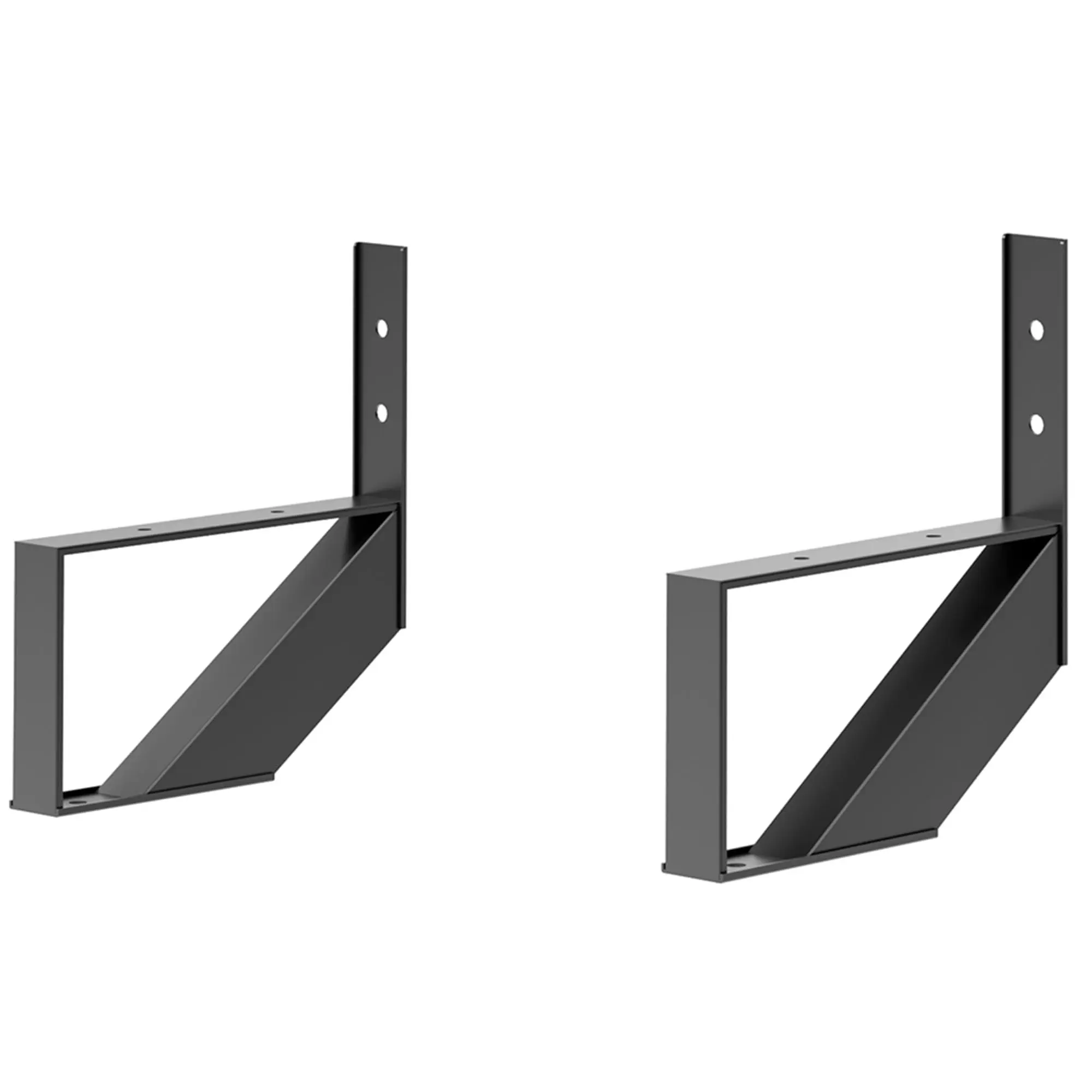 GARVEE 2-Pack Steel Stair Stringers, Metal Step Supports with 4-Bolt Stability Design, Customizable Fit for Outdoor Concrete Use, Wall-Compatible for Durability and Sturdy Support