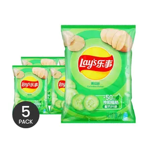 Lay's Cucumber Potato Chips, 2.46oz*5【Value Pack】 Lay's Cucumber Potato Chips, 2.46oz*5【Value Pack】