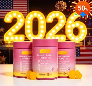 Her Juicy Dryness Relief Feminine Probiotic Gummies Slippery Elm & Prebiotic Fiber Lactobacillus Mix Maintain Healthy Women’s Intimate pH, Tropical Pineapple 60 Gummies