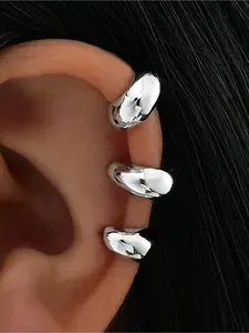 3PCS Women's C-Shaped Clip-On Earrings Set | Teardrop Design - Minimalist Elegance & Retro Chic | Perfect Little Gift for Her | Versatile Jewelry for Daily Wear, Gatherings, Parties & Galas, Elegant Minimalist Earrings