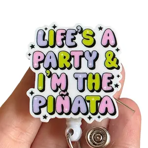 Glitter My Badge Funny nurse badge reel for nurse and hospital workers. Badge clip Badge pull - Retractable swivel clip with a 360 rotation. Great gift for coworker. Healthcare