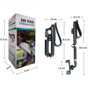 1080° Sun Visor Car Phone Holder - 1080° Multifunction Sun Visor Rotatable and Retractable Universal 360 Rotating Cell Phone Holder Mobile Mount for Vehicle Rear View Mirror portacelular 360 swing