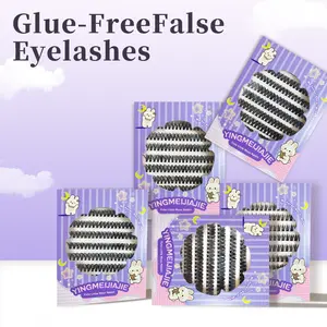 Self-Adhesive Eyelashes Set 30D-60D 200pcs C/D Roll DIY Waterproof Tufted Kit with Tweezers Ultra-Fine Invisible Band False Lashes for Youth Makeup Cosmetic lash clusters lash cluster kit luscious  lashes Natural Wispy DIY Long wicked strip lashes