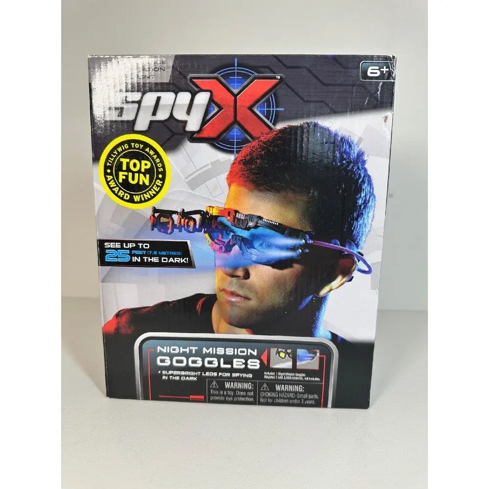 SpyX Night Vision Goggles with Powerful LEDs for Up to 25 Feet Visibility in Darkness!