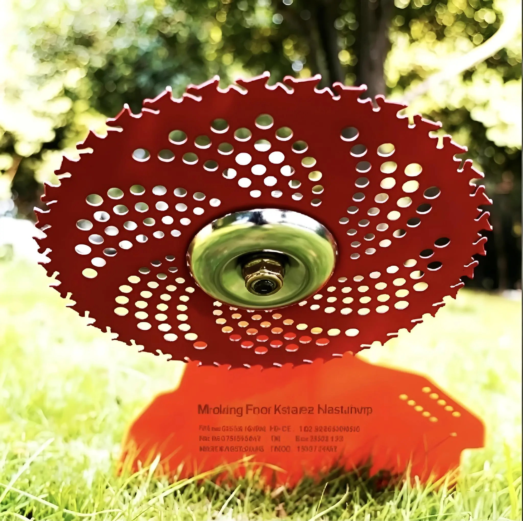 Lawn mower blade, alloy trimmer saw blade, 9 inches, 36 teeth, red — lawn care tool accessory