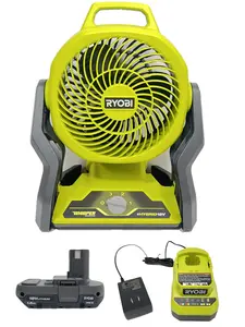 18 Volt Hybrid 7 1/2 in WHISPER SERIES Fan PCL811 with Battery and Charger