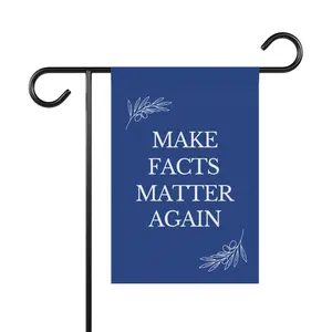 🇺🇸 Restore the Truth 🕊️ | Premium "Make Facts Matter Again" Garden Flag | High-Quality Double-Sided Navy Blue Banner | Civil Discourse & Patriotic Decor (12x18in)