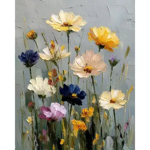 CHWGLFGG Paint by Numbers Kit for Adults Beginner, Wild Flowers Adult Paint by Number Kits on Canvas, DIY Acrylic Oil Easy Painting by Numbers for Home Wall Decor 16X20 inch (Without Frame)