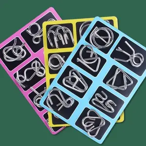 24-Piece Montessori Metal Wire Brain Teaser Puzzles – Educational Puzzle Set for Kids, IQ & Fine Motor Skills Game | Party Challenge for All Ages