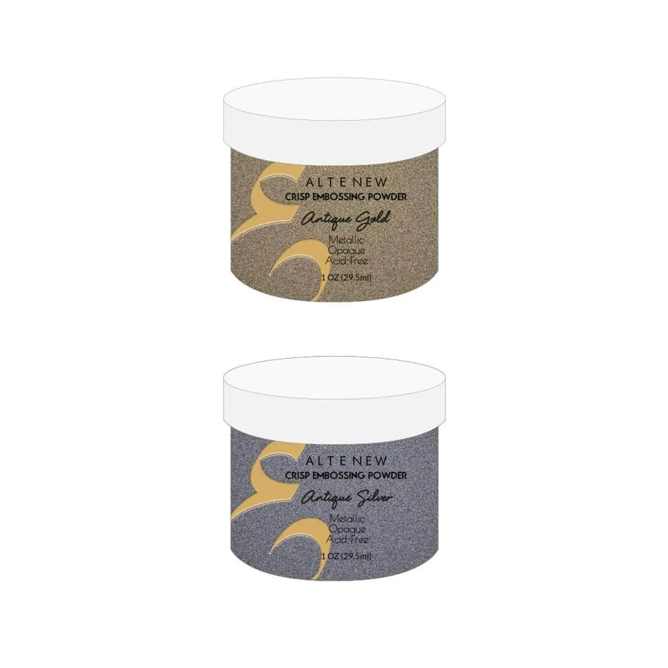 Antique Gold & Silver Embossing Powder Bundle