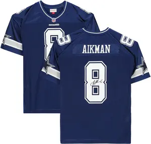 Troy Aikman Dallas Cowboys Autographed Mitchell & Ness Navy Authentic Jersey - Fanatics Authentic Certified