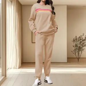 Autumn/Winter Striped Lounge Set | Fall Rainbow Stripe Set   |  Style Lounge Wear  |  Viral Loungewear Set