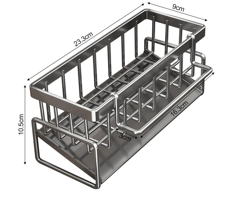 Kitchen sink draining rack, automatic drainage plastic storage rack, sink shelf, sponge and soap rack, towel rack