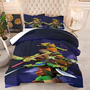 Teenage Mutant Ninja Turtles Soft Bedding Set for Kids, Includes 1 Blanket and 1 or 2 Pillowcases Without Pillows, Perfect Gift