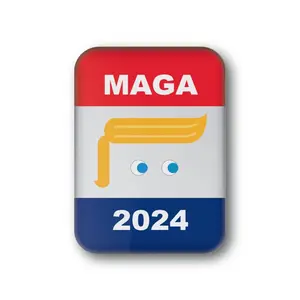 Red, White & Blue MAGA Trump Swoop Magnet