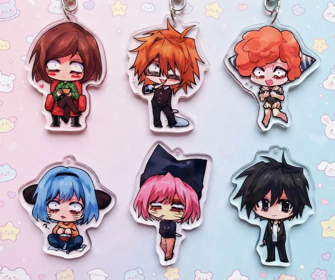 Ranfren Nyen & Nyon Anime Character Acrylic Keychain, Randal's Friend Keychains