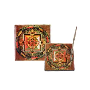 Shree Yantra 4" Square Incense Burner Ash Catcher