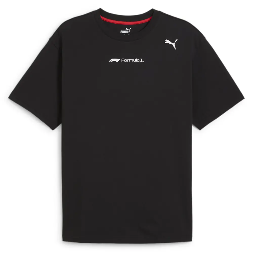 PUMA Mens F1 Statement Graphic Crew Neck Short Sleeve Casual Tops Casual - Black