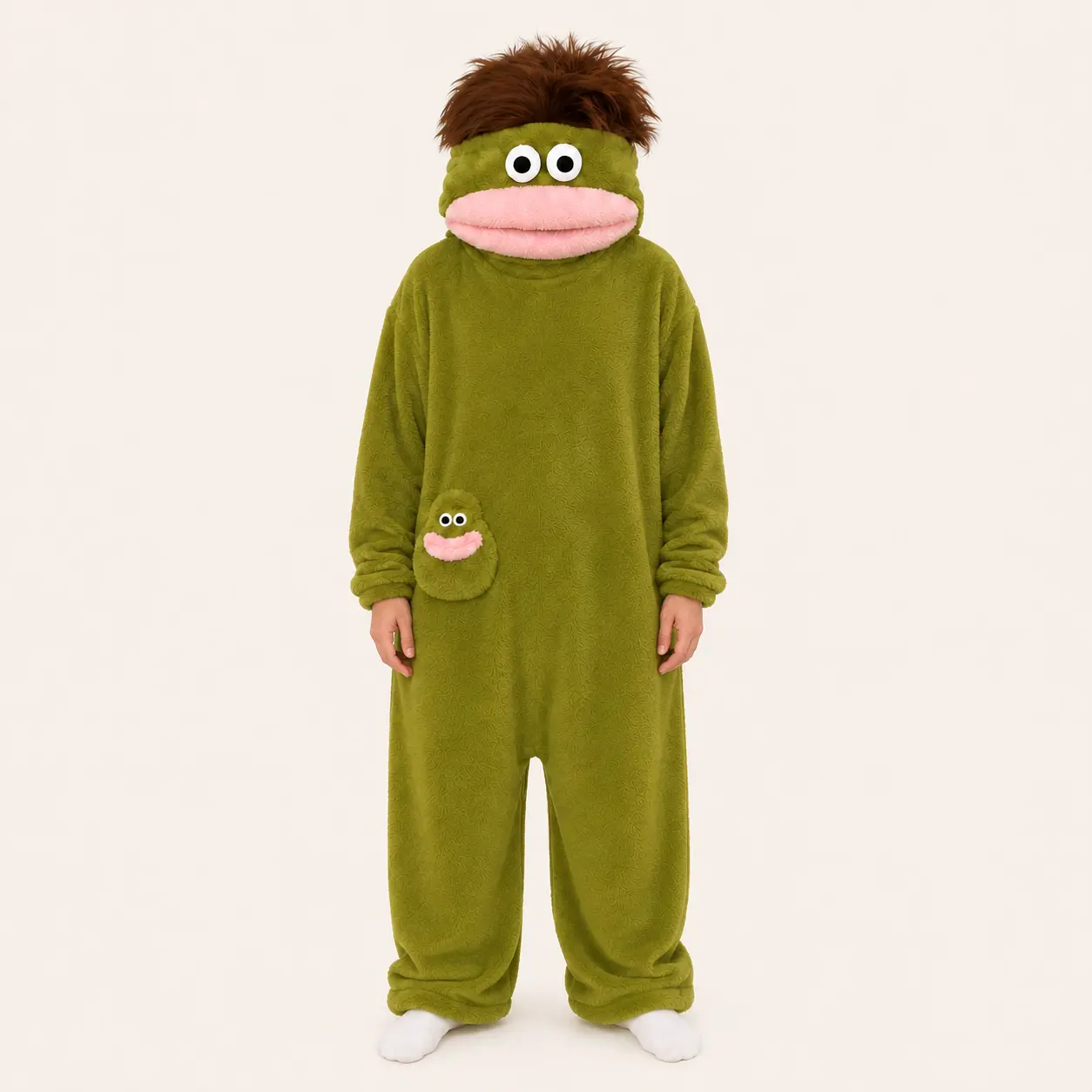 Big Mouth Monster Kigurumi Onesie Pajamas - Comfortable Fabric Loungewear, Perfect Fit, Suitable for Adults Fleece Nightwear