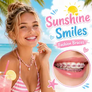 Fashion Braces Colorful Temporary  Decoration with Metal Wires Metal  Ligature Ties High Quality