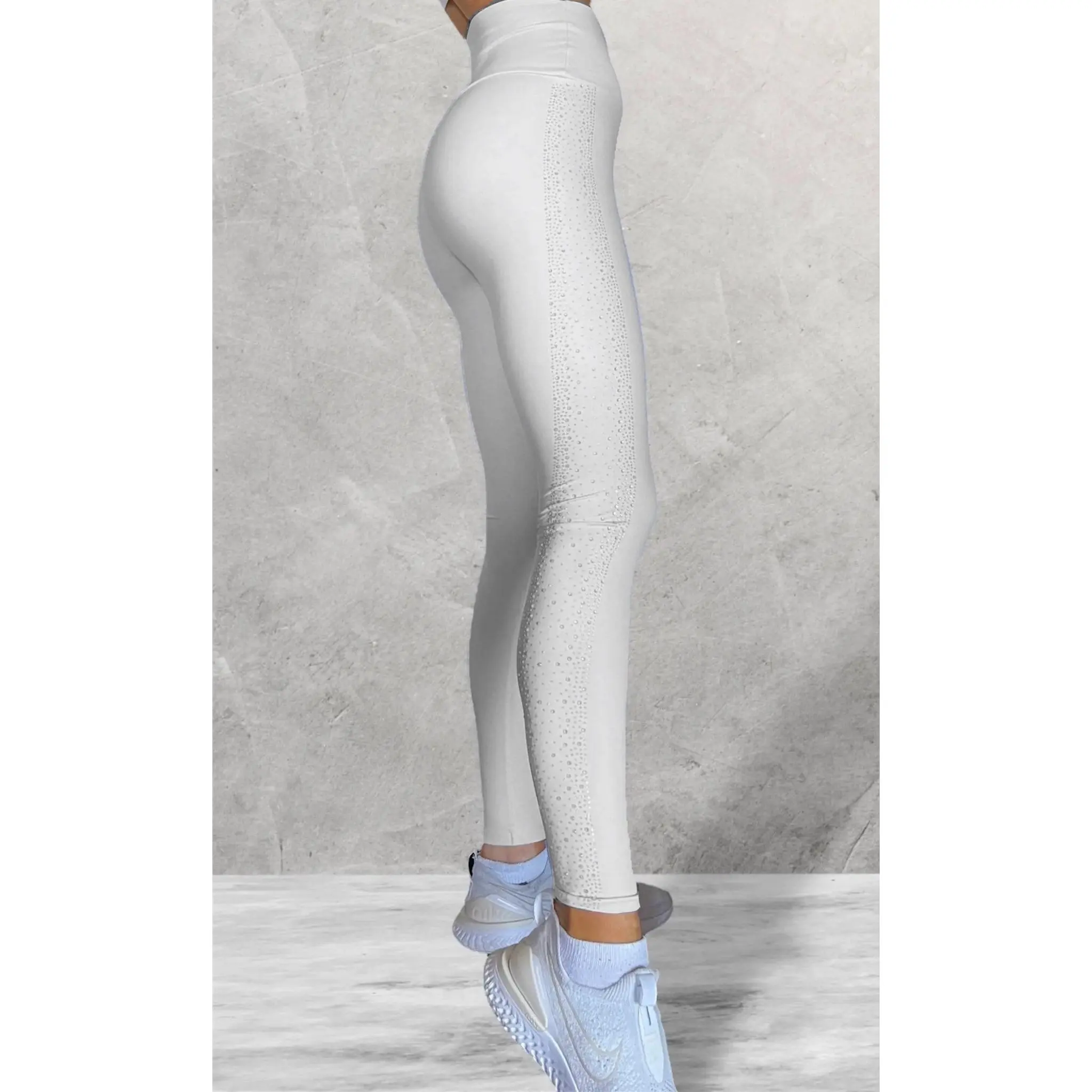 LUXEIT DIAMOND™ White High-Waisted Leggings