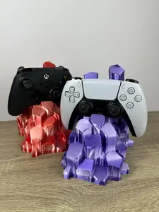 Universal Gaming Controller Holder Stand Gift for Gamers - 3D Printed Quartz Stone Room and Desk Decor for Xbox PS5 Dock