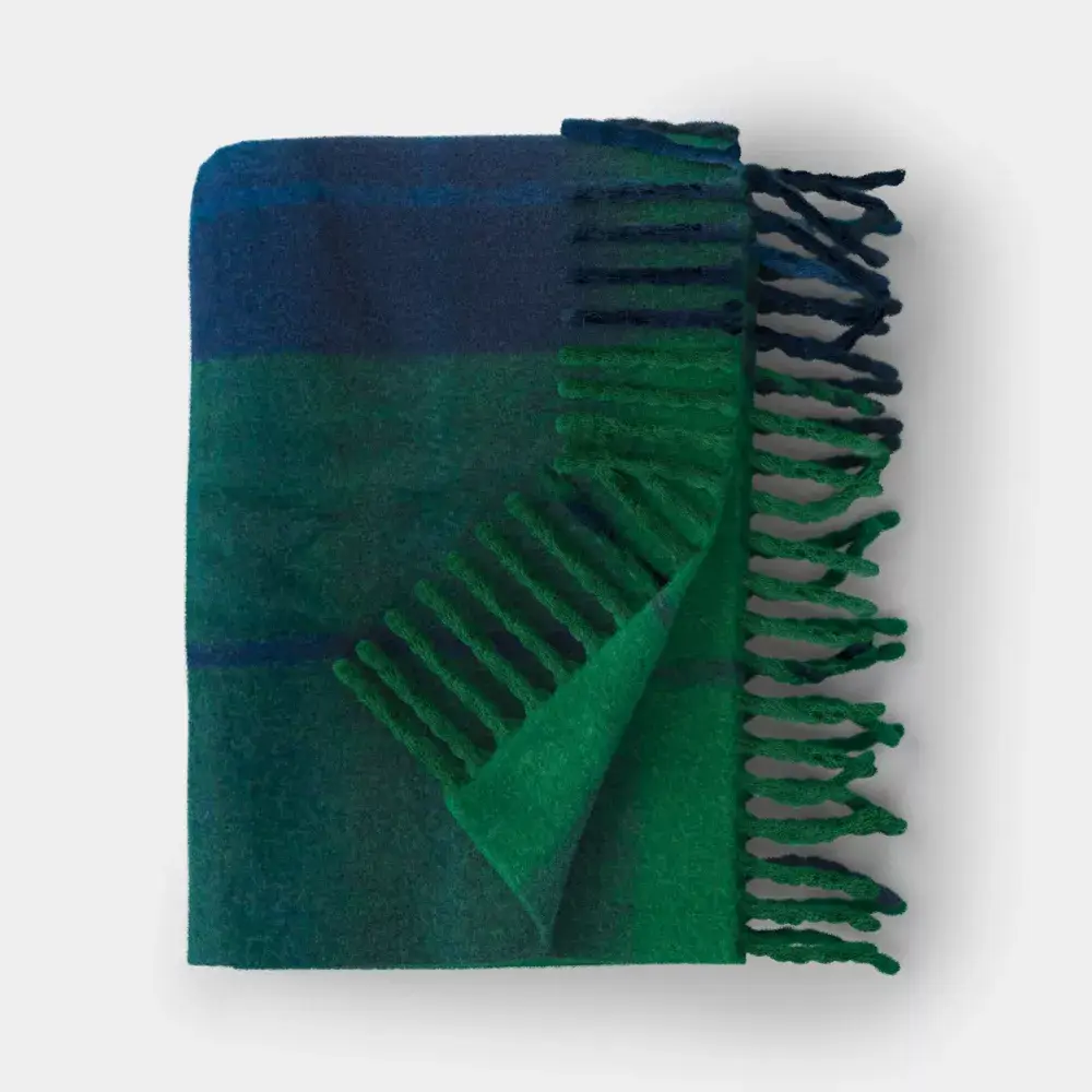 Woven Plaid Throw Blanket Dark - Threshold