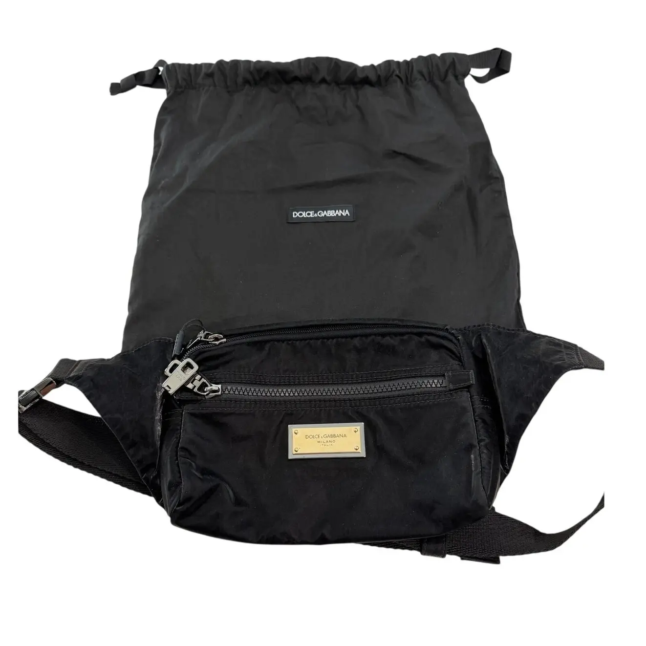 Pre-owned DOLCE & GABBANA Nylon Belt Bags Luxury Modern Belt Bag (Pre Loved Luggage & Bags Category), Luxury Belt Bags, Modern Belt Bags