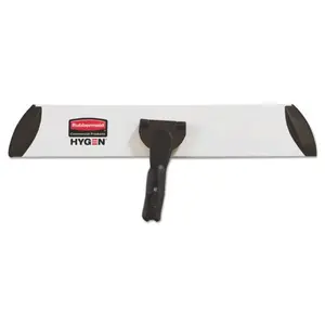 Rubbermaid Commercial RCP1863893 18 in. Executive Microfiber Single-Sided Flat Mop Frame, Black & Silver