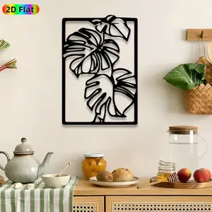 1pc Monstera Leaf Metal Wall Art, Tropical Monstera wall Scupltures Mural, Artistic Metalwork, Intricate Craftsmanship, Perfect for Housewarming, Summer Decor, Perfect for Living Room Patio Coffee Shop Decor, Ideal Gift for Tropical Plant Enthusiasts.