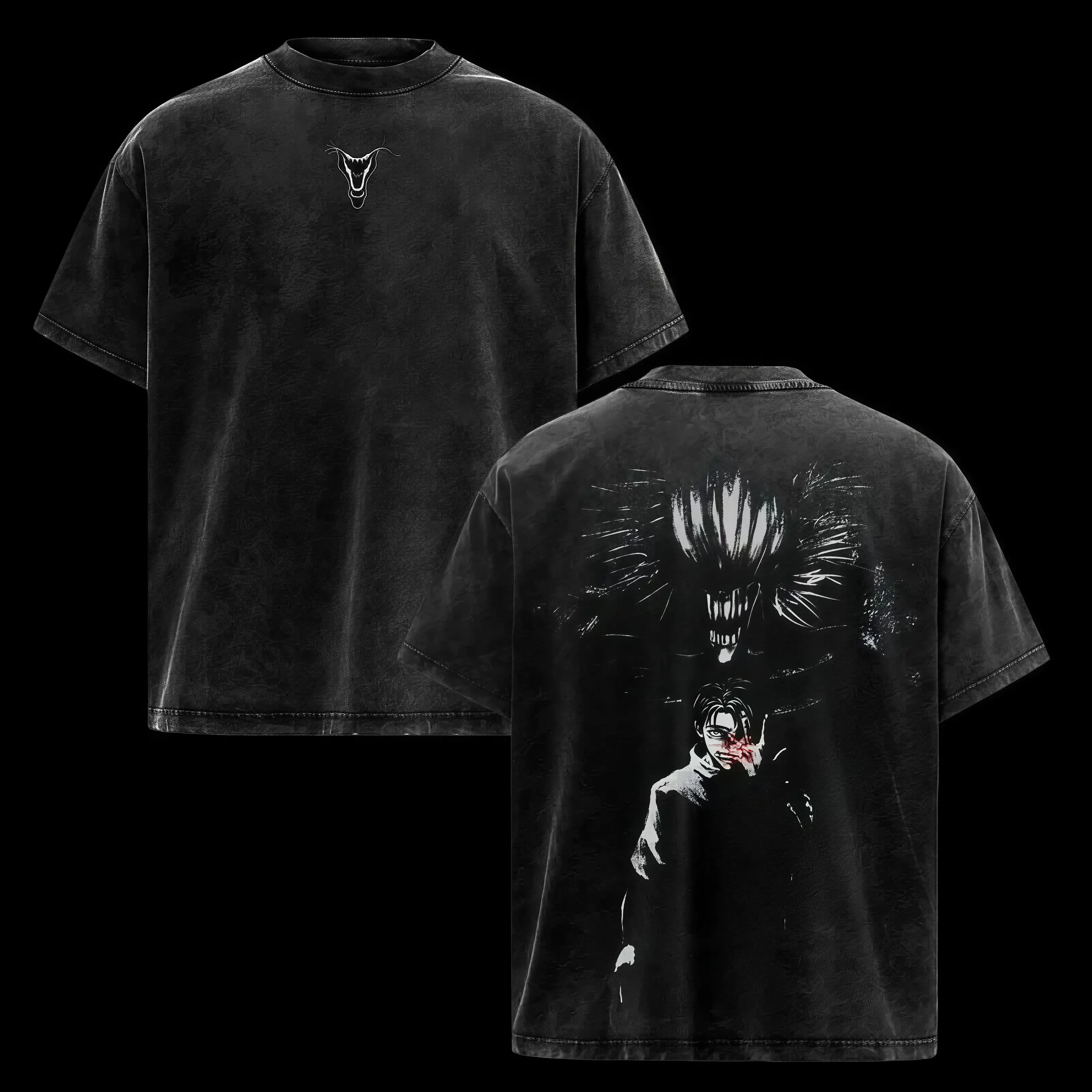 valentine shirts Okkotsu Yuta Shirt – Jujutsu Kaisen Washed Vintage T-Shirt, Rika's Curse Graphic, Dark Anime Tee, Retro Manga Menswear, Anime Lover Gift Top Casual Crewneck