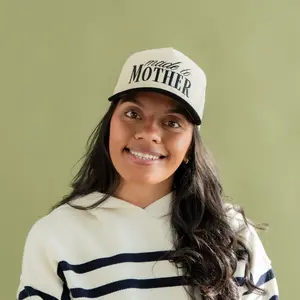 Midnight Mama Suede Brim Hat - 5-Panel Structured Crown, 100% Cotton, Adjustable Snapback, Pre-Curved Visor, Minimalist Style, Earthy Tones