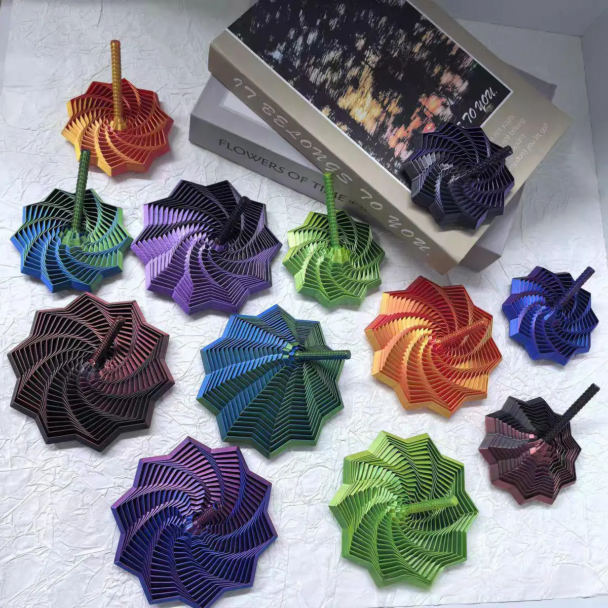 Sensory Fidget Star with Handle, Hypnotic Visual & Asmr Sound Relief ...