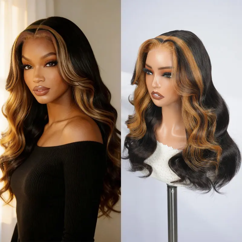 [NEW] Alipearl Wigs Pre styled Blonde Highlight Glueless Body Wave 5x5 Lace Closure Wig With Drawstring Ready to Go Pre Cut Pre Plucked Human Hair Pre Styled Wig #SummerFinds
