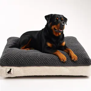 Bark Beds Premium Dog Crate Pad Mat Anti-Skid Base Comfortable Durable Black White 35x23 Modern Orthopedic Padding for Larger Breeds