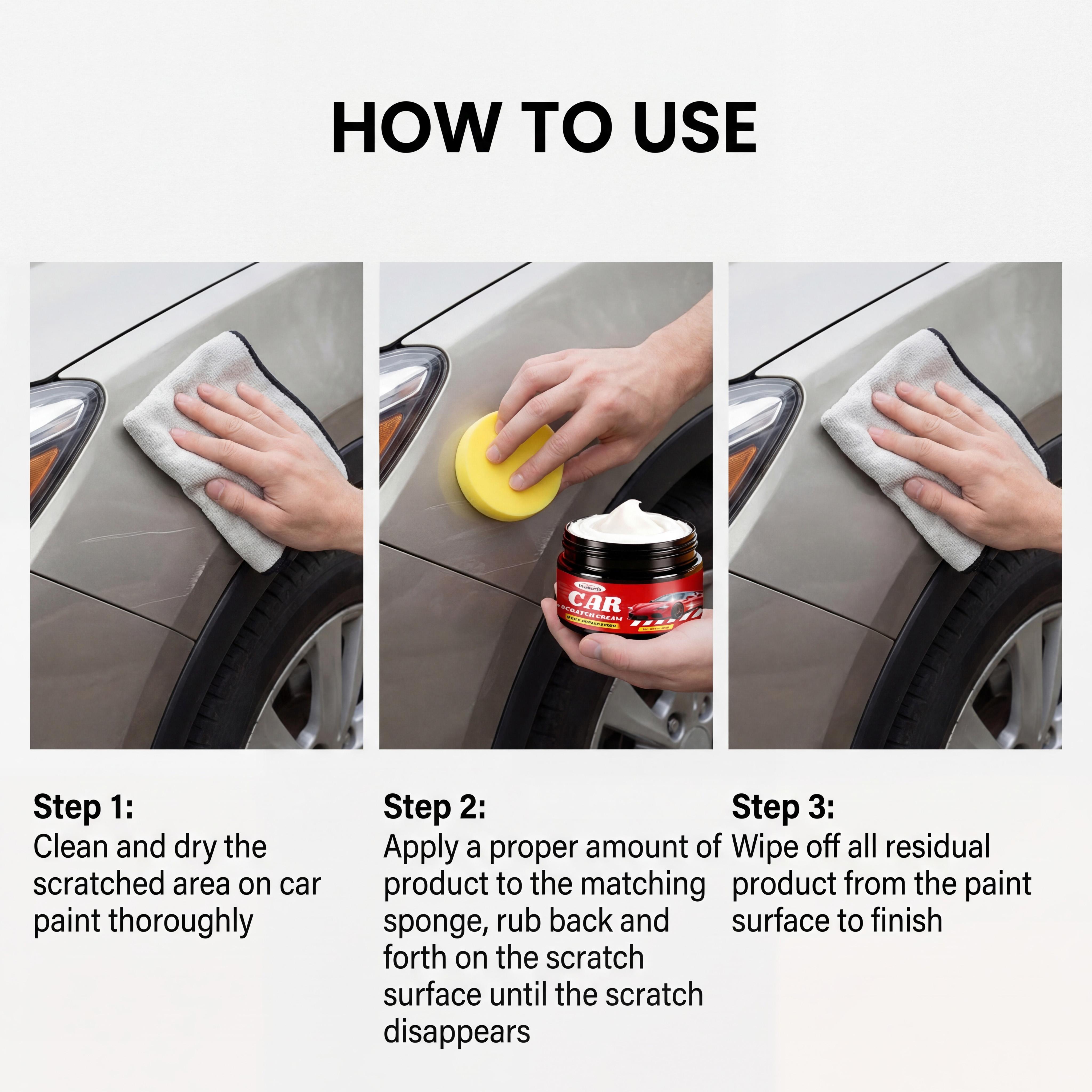 Car Paint Scratch Remover Repair Paste Fix Scratches and Scuffs Restore Car Paint Shine with Nano Coating Diy Paint Repair