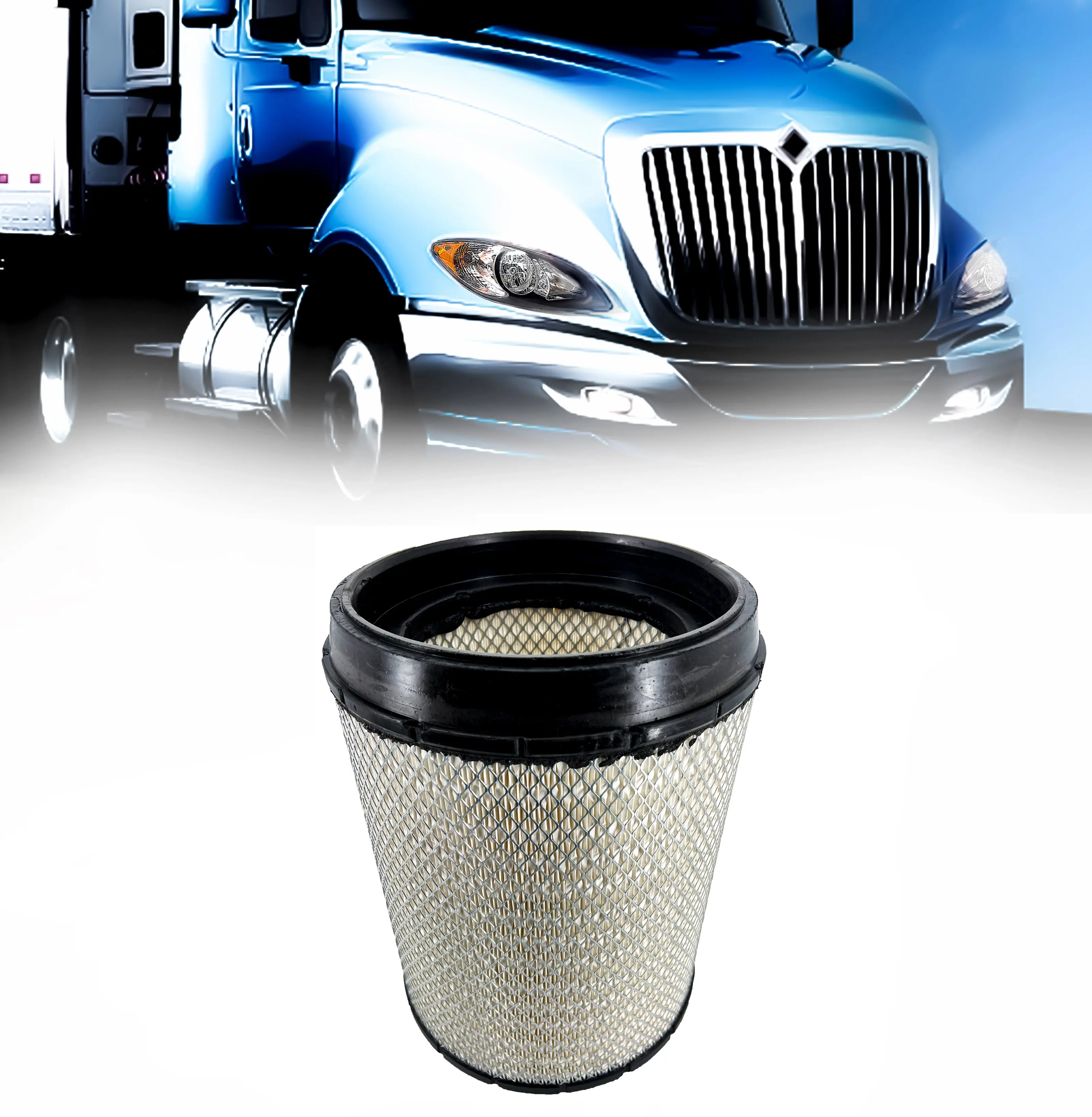 TORQUE AF26103 Engine Air Filter - Car Filter Accessories for Select International Prostar, Workstar, Transtar Semi Trucks (C10, C15 Acert), 12 in Outer Diameter, Premium Filtration Media, Replaces RS4862, 3551814C1, LAF6663, 49088, TR505