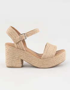 SODA Carnie Jute Womens Platform Shoes