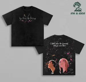 My Dress Up Darling Vintage Washed Oversized Anime T-Shirt, Marin Kitagawa Graphic Tee, Romance Manga Streetwear Heavy Cotton Shirt