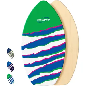 New Zealand 'Claw Strike' Skimboard with Colored EVA Grip Pad and High Gloss Clear Coat Wooden Skim Boards for Kids and Adults | Choose from 2 Sizes and Traction Pad Color