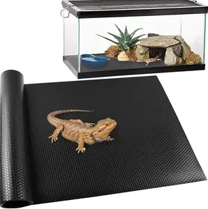 Reptile Carpet - Reptile Mat, Bearded Dragon Tank Flooring & Accessories, Leopard Gecko Substrate for Snakes & Tortoises