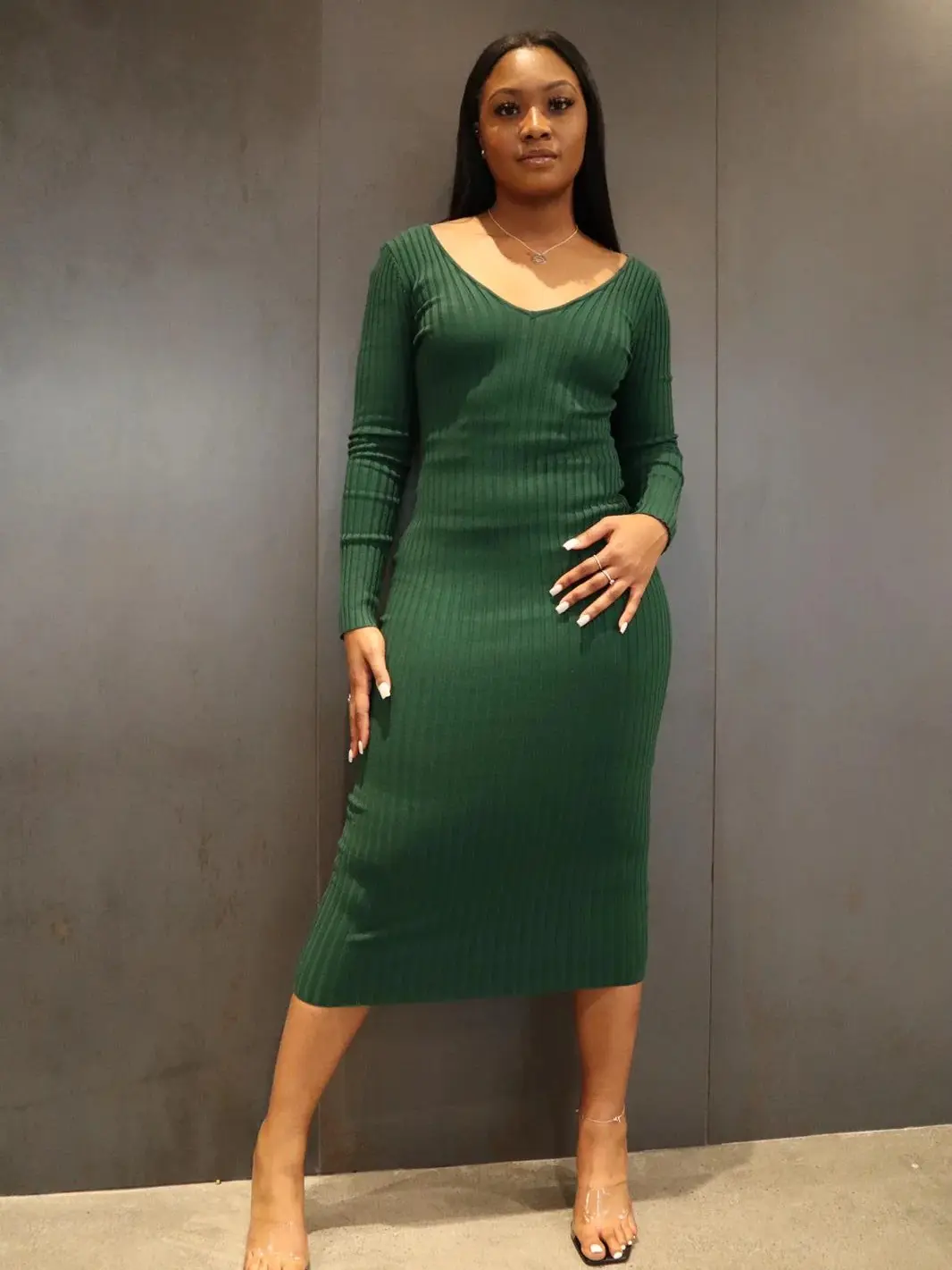 Sadie - Long Sweater Bodycon Dress