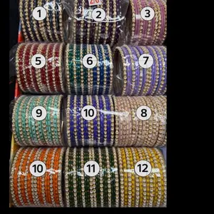 2.6 Size Pearl Dotted Bangles in Assorted Colors for Festive Wear