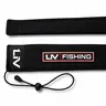 XL Fishing Rod Sleeves (70in Length, 3.5" Opening) - Adjustable Angling Supplies, Spin Casting Adjustable Reel Strap, Fits Rods 7'6-8'2, Prevents Guides Popping Through, Fisherman Accessories