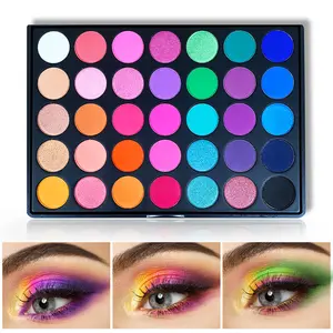 QIUFSSE 35-Color Eyeshadow Palette, Natural Everyday Makeup, Waterproof & Long-Lasting with Rich, Highly Pigmented Colors