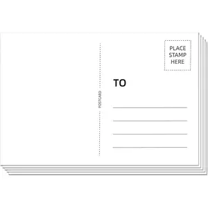 50 Pack Blank Postcard for Mailing 4x6 Thick 14pt Mailable Post Cards Set for DIY Greeting Thank You Cards and More (White)